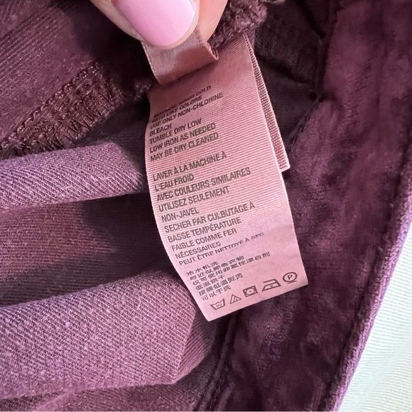 Free People Purple Microsuede Velvet Flare Bell Bottoms Size 31 We the Free - Picture 11 of 13